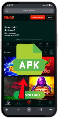 Скачайте APK файл PINCO